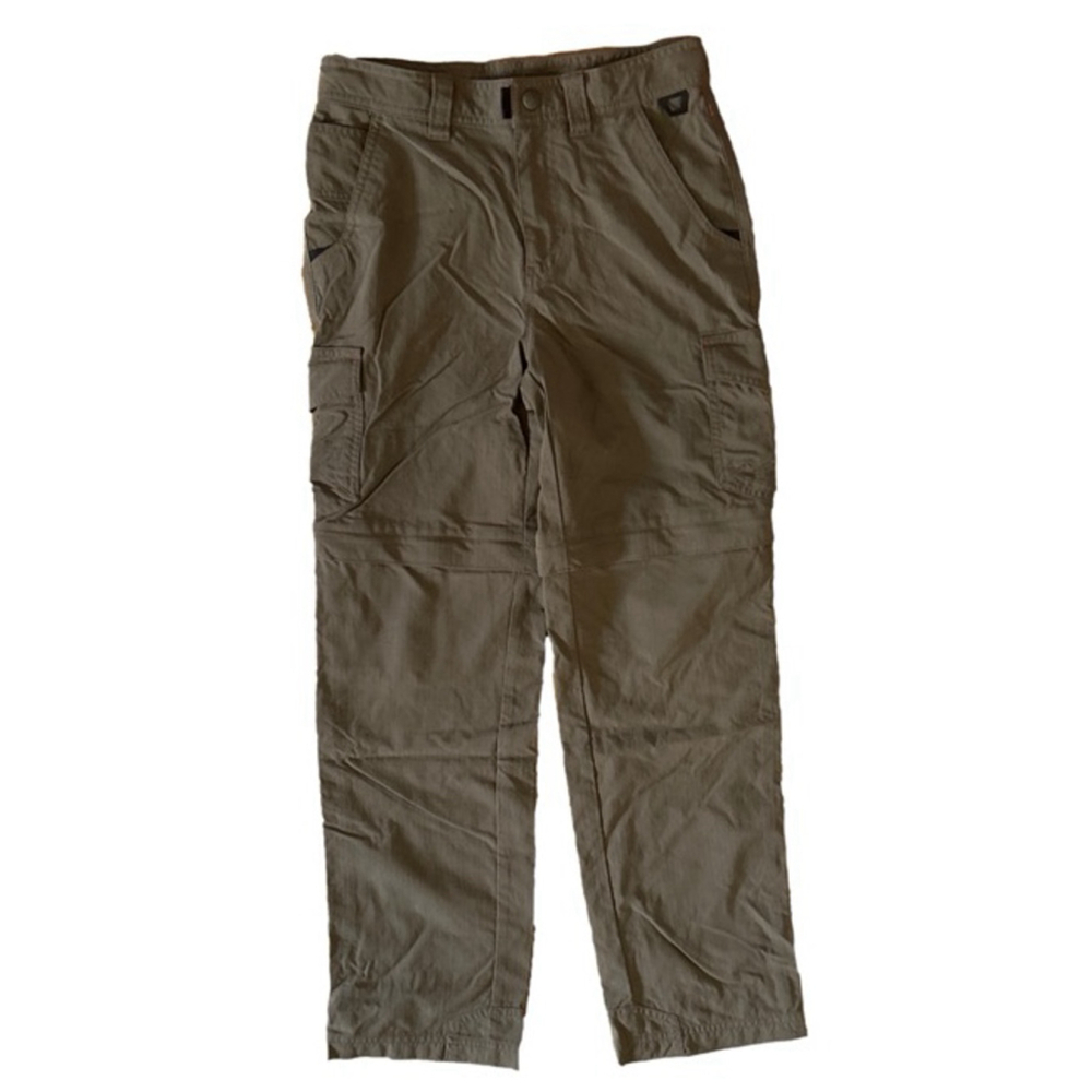L.L.Bean Straight Leg Convertible Cargo Pants Kids 12 Olive Green